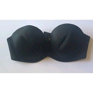 Cacique Smooth Boost Strapless Bra Sz 42DDD  Black Lane Bryant No Straps Push Up